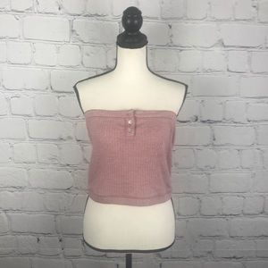 NWOT Free People Strapless Crop Top Sz Lar…